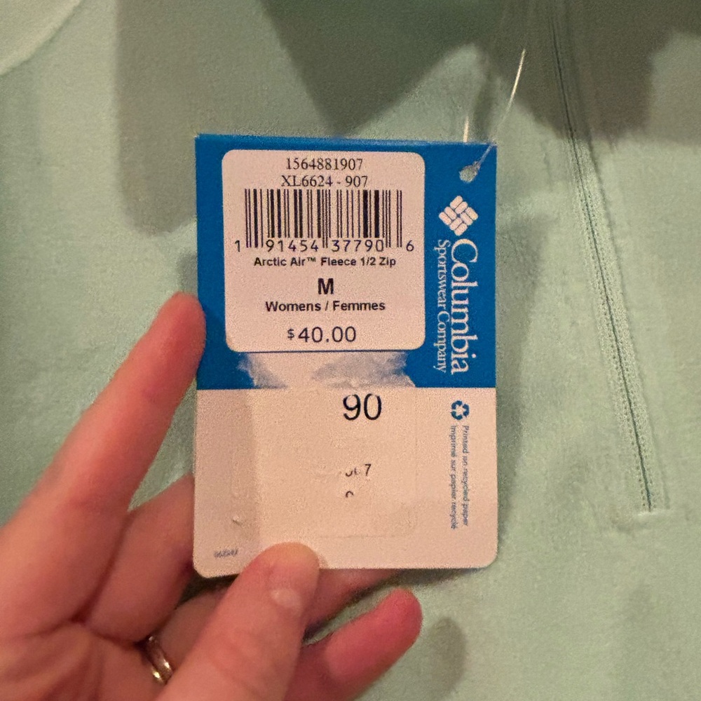 Columbia NWT Women’s Mint Green Sweatshirt - Picture 2 of 5